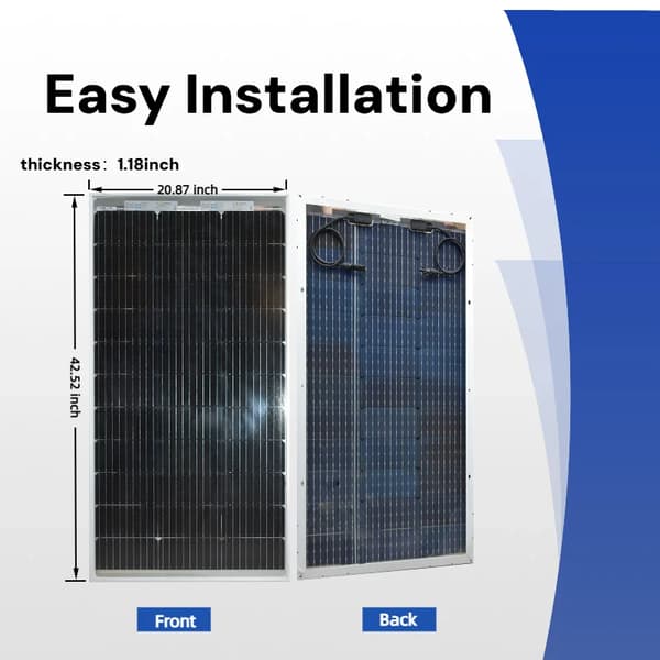Solpanel, Høj Effektivitet, Holdbart Design,Bifacial 120W  2PCS