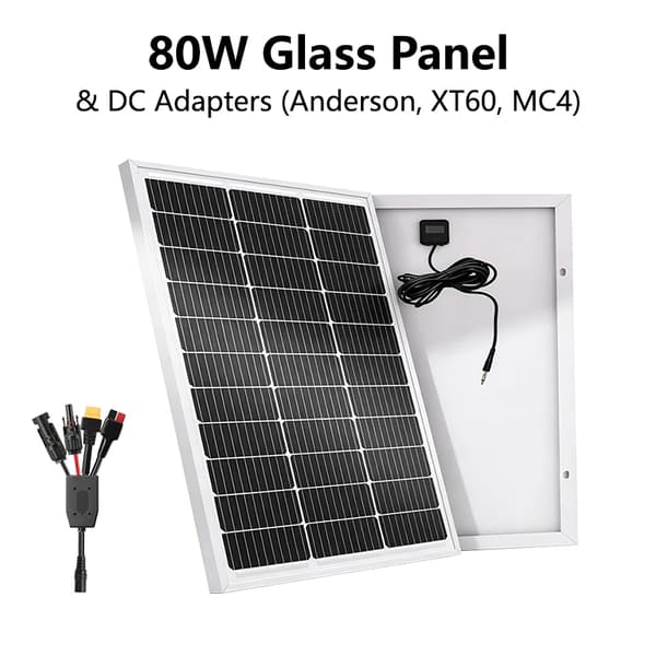 Solpanel, hærdet glas, off-grid anvendelse,80w-5 i 1
