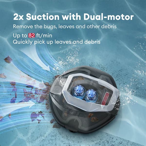 Robot Pool Cleaner, 90 Min Drift, Dobbelt Motor System,Ultenic Pooleco 10