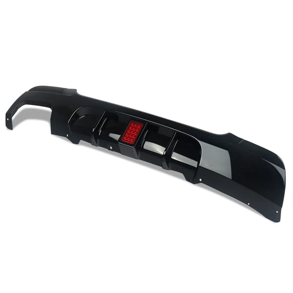 Bageste kofanger diffuser lip, aerodynamisk design, stilfuld opgradering,Glans Sort