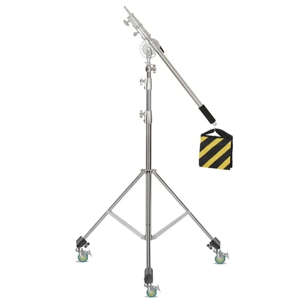 Tripod, Rustfrit Stål, Sammenklappeligt Design,Bar og hjul