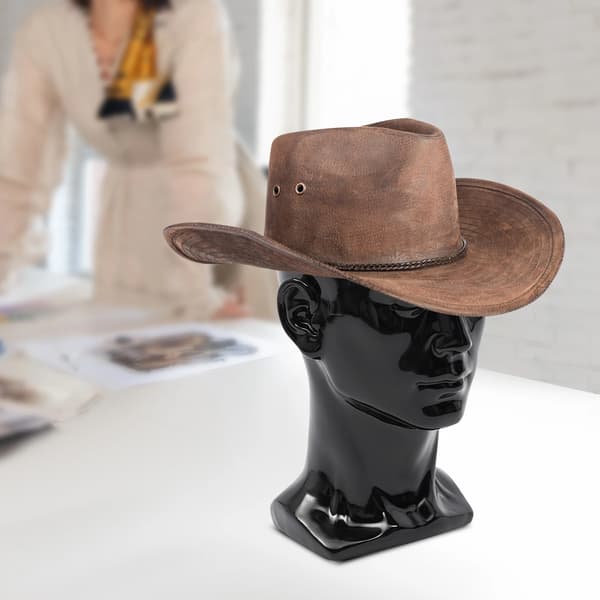 Hovedmannequin, Højkvalitets PVC, Letvægtsdesign,Sort