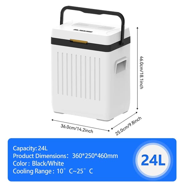 Kylskåp, Bärbar Mini Fryser, Effektivt Kylsystem,24L