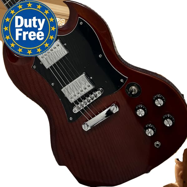 Gitarr, rosenträsgrepp, fast stall,Röd