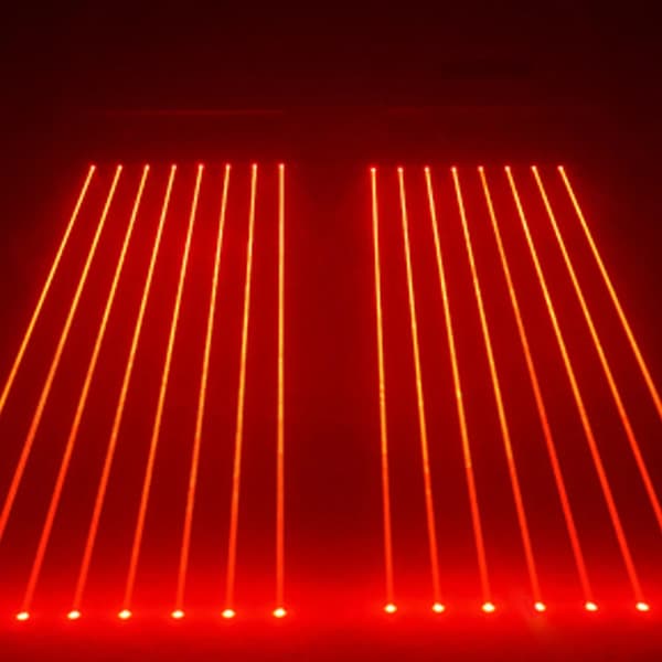 Bevægelseshoved Laserlys, 8 Laser Kilder, Dynamiske Kontroltilstande,sort
