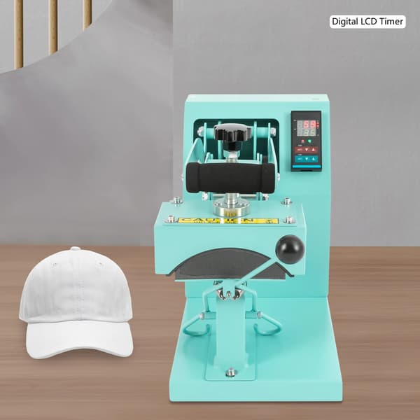 Cap Varmepresser, Digital Kontrol, Holdbart Design,Blå
