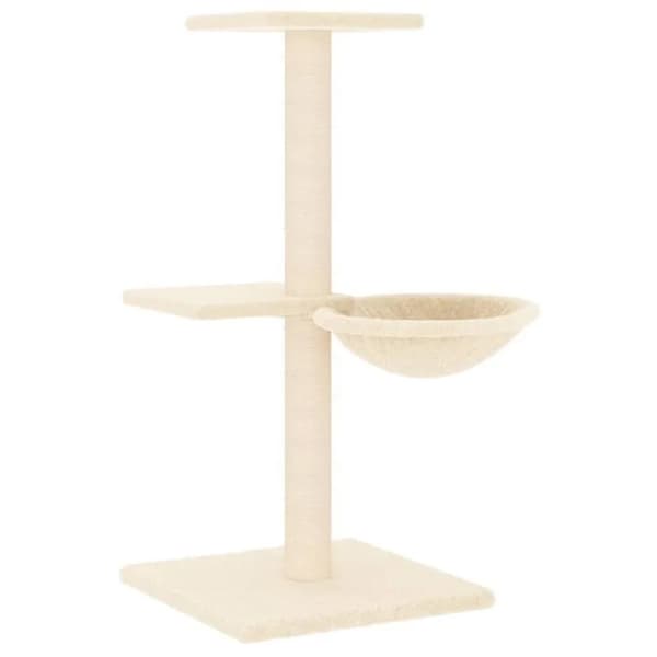 Kattetårn, Multi-Niveau Design, Sisal Kradseposter,GUL