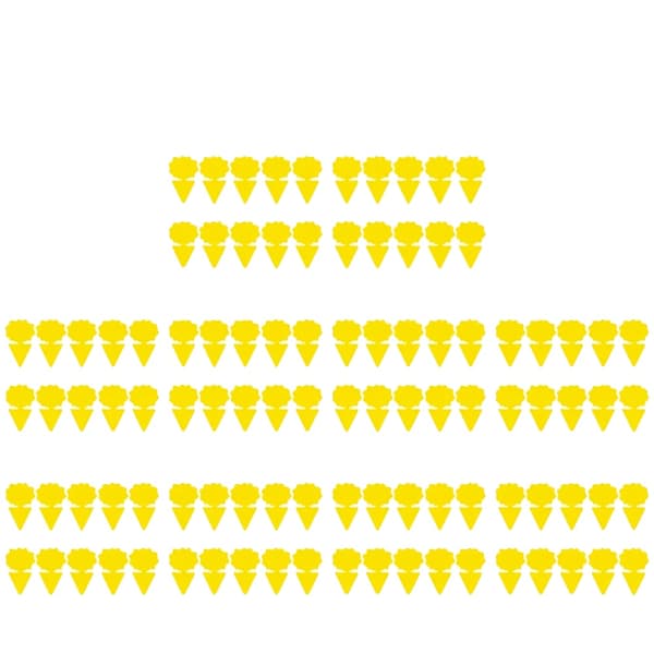Liimaavat kärpäsloukut, kaksipuolinen liima, tehokas tuholaistorjunta,100PCS auringonkukkia