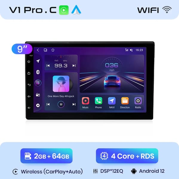 Billydssystem, Offline Navigation, Lydsupport, kompatibel med forskellige køretøjer,V1 Pro C(2GB 64GB)9