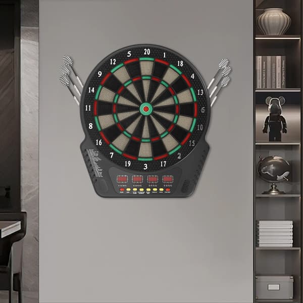 Elektronisk darttavla, 27 spelalternativ, stöder 16 spelare,svart