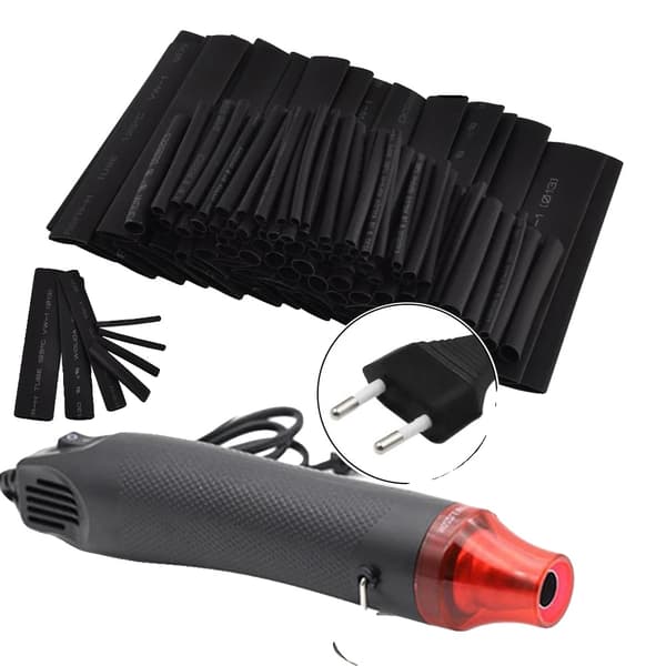 Varmeformbare slanger, 127 dele, inkluderer varmepistol,127PCS(220V EU Stik)