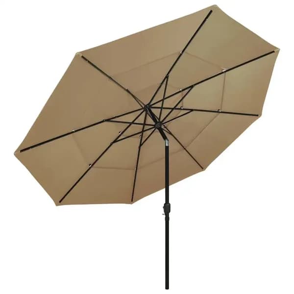 Haveparasol, Holdbar Aluminium Design, 3,5m Kappe,hær grøn