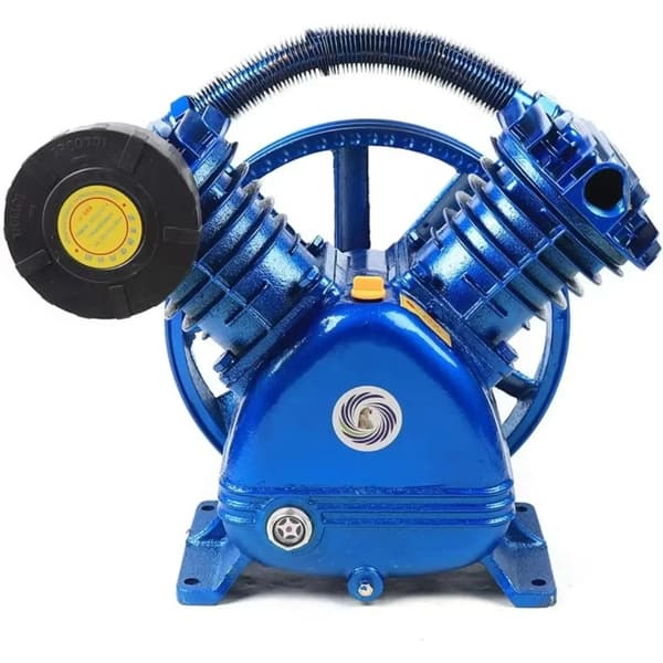 Luftkompressor, 5,5 HK, Twin-Cylinder Design,Blå