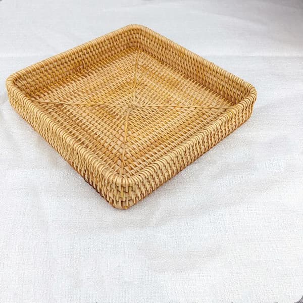 Förvaringskorg, Bambumaterial, Mångsidig Design,grön