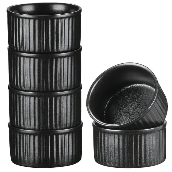 Sæt af keramiske ramekiner, elegant design, miljøvenligt materiale,70ML 6PCS
