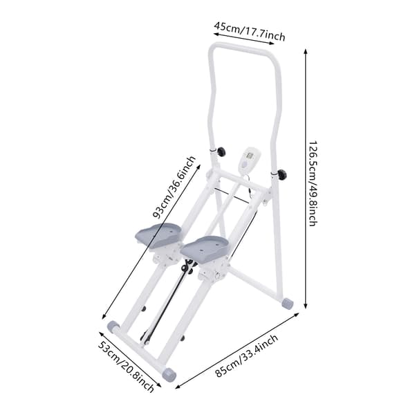 Trappe Stepper, 150kg Kapacitet, LCD Skærm,HVID