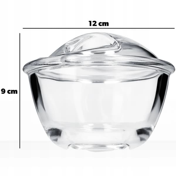Sukkerbeholder, Glasmateriale, 14 cm Højde, 7,5 cm Diameter, Ideel til Slik, CE / EU Overensstemmende