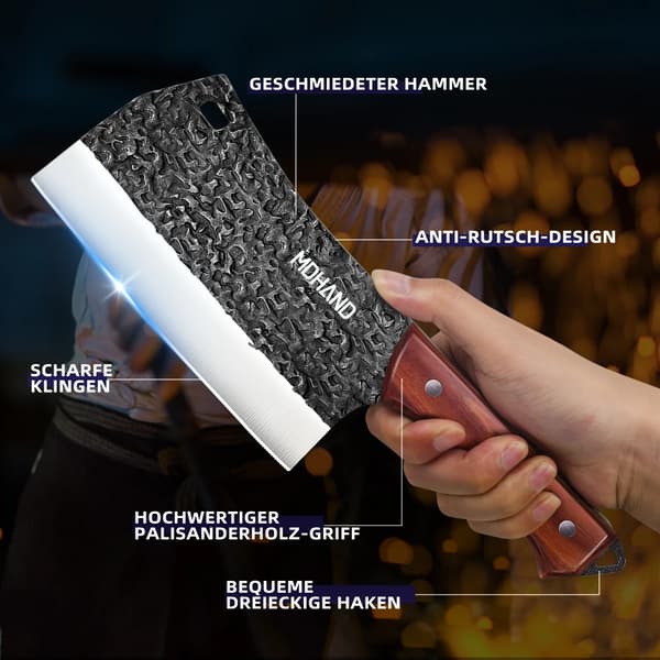 Kokkekniv Sæt, Rustfrit Stål Blade, Beskyttende Skaft,sort
