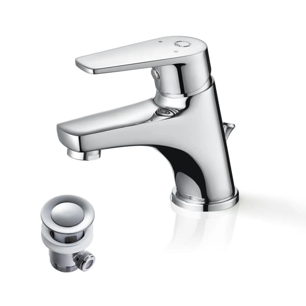 Vaskeskuffe, Dækmonteret, Vandbesparende Aerator,Krom, G3/8