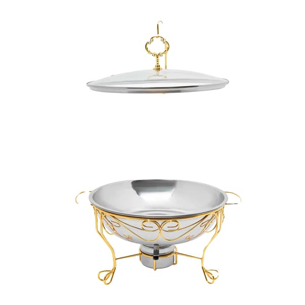 Chafing Dish, Moderne Design, 6L Kapacitet,Sølv