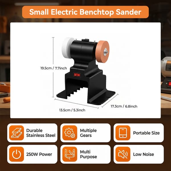 Mini Bæltesliber, Kompakt Design, Høj Ydelse,250W