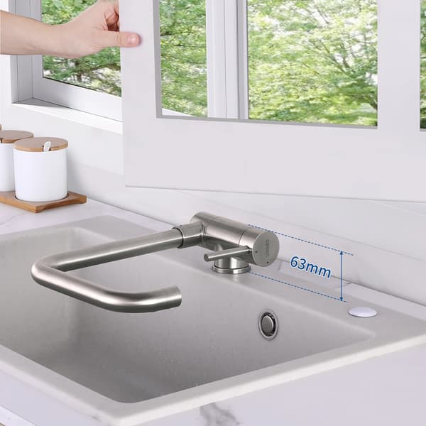 Køkkenmixer, 360° Drejelig, Sammenklappeligt Design,Krom, G3/8