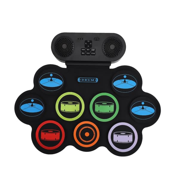 Elektronisk Trommesæt, 9 Pads, Bluetooth og MIDI Kompatibilitet,sort