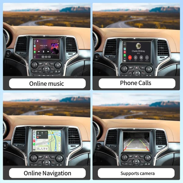 Auton käyttöliittymä, langaton CarPlay, Android Auto -integraatio,Jeepille