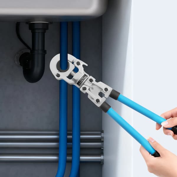 PEX Crimpverktyg, Ergonomiskt Grepp, Mångsidig Rörkompatibilitet,mörkblå