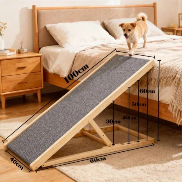 Husdjurstrappa, Justerbar Höjd, Stabil Konstruktion,100cm