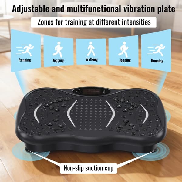 Vibrationsplatta, 99 Intensitetsnivåer, Kompakt Design,svart