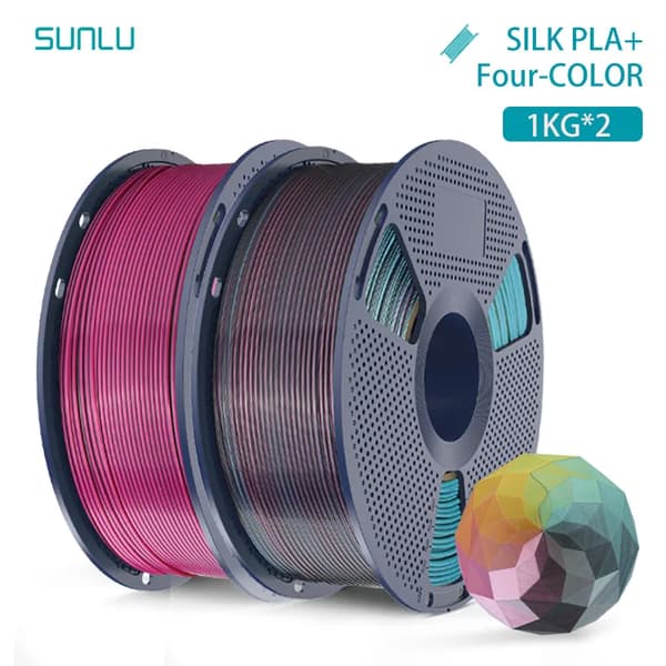 3D-printfilament, PLA-materiale, silkeoverfladefinish,BKGYRDYL RDYLGNBK