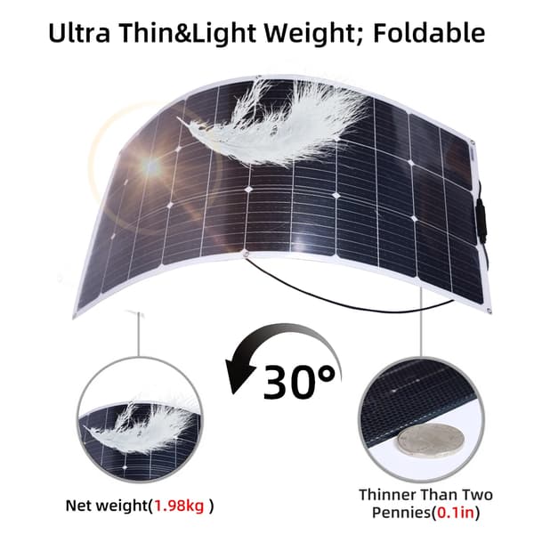 Flexibel Solpanel, Hög Effektivitet, Väderbeständig,PET100W 1PCS