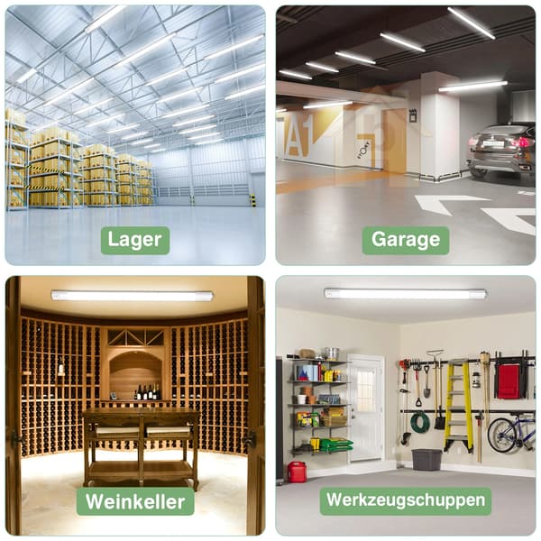 LED Våd Rums Lys, Bevægelsessensor, Sammenkoblingsdesign,HVID, 36W, Nej
