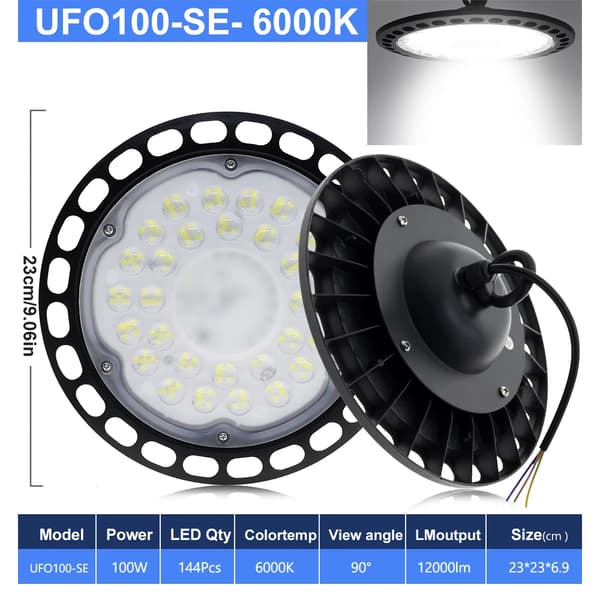 Korkea Bay-valo, vedenpitävä, energiatehokas,UFO100W-SE-6000K