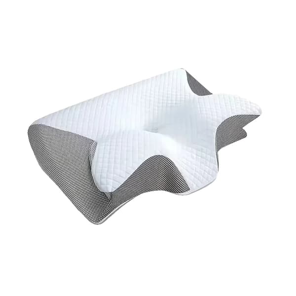 Nakkepude, Hukommelsesskum, Ergonomisk Støtte,GRÅ