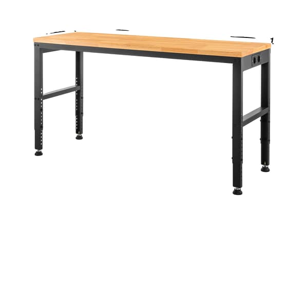 Værktøjsbord, Justerbar Højde, Holdbart Eg,48x24in uden hjul