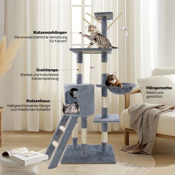 Kattetræ, Multi-niveau Struktur, Interaktive Legeområder,Klatretårn