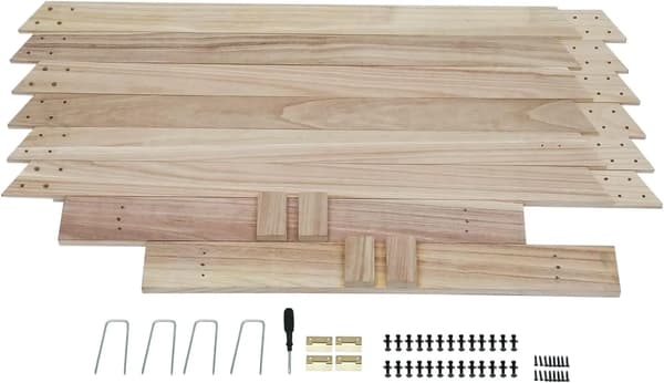 Bröllopsbåge, 2,3 m Höjd, Hexagonal Ram, Naturligt Trä, Slät Yta, Stabilitetsfunktioner