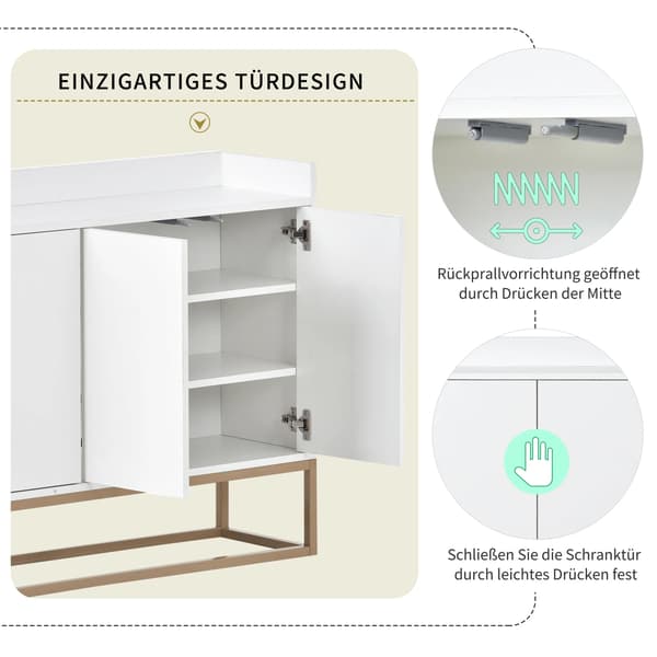Skänk, Modern Design, Bra Förvaring, VIT