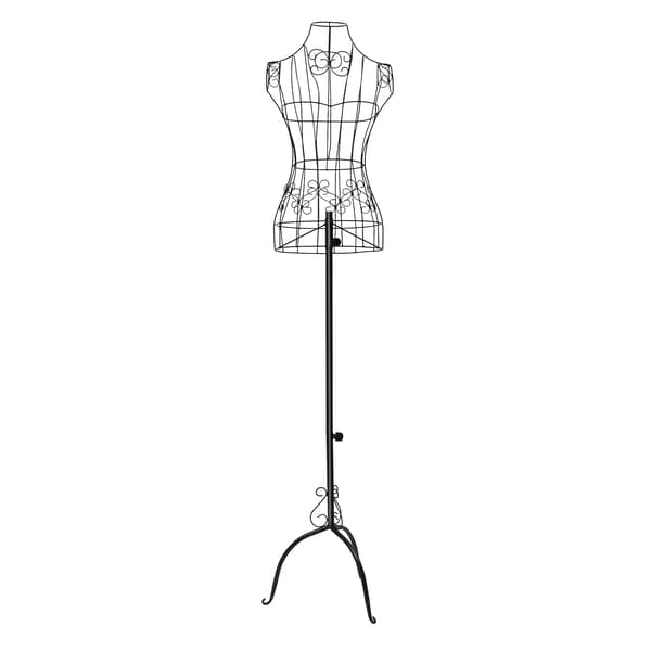 Mannequin Kjoleform, Justerbar Højde, Moderne Design,Sort