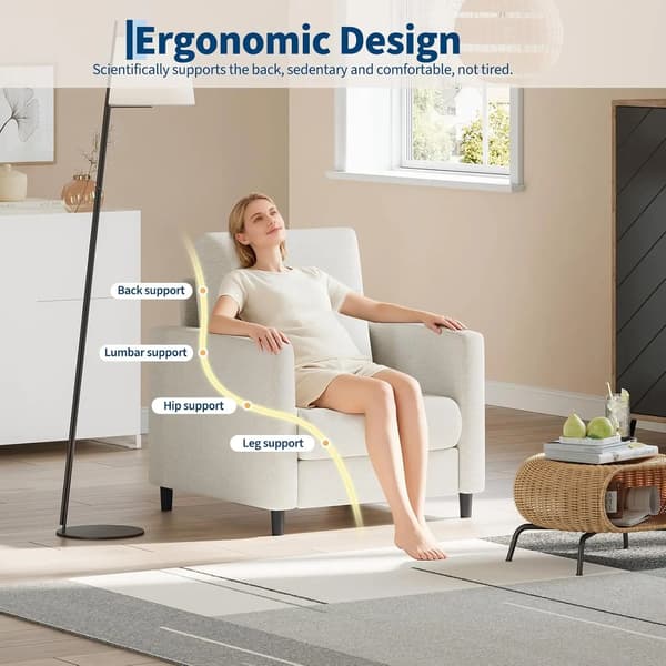 Accent Stol, Moderne Design, Komfortabel Siddeplads,Beige