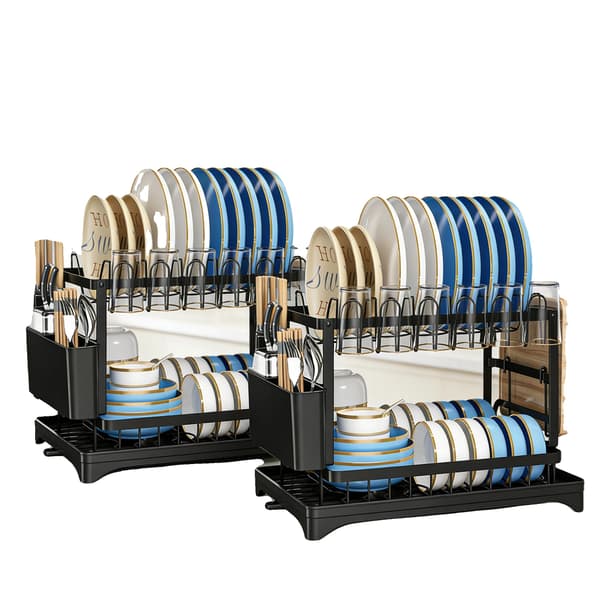Diskställ, Automatisk Avtappningsfunktion, Platsbesparande Design,2 bitar