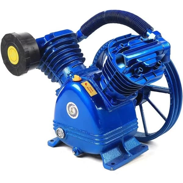 Luftkompressor, 5,5 HK, Twin-Cylinder Design,Blå