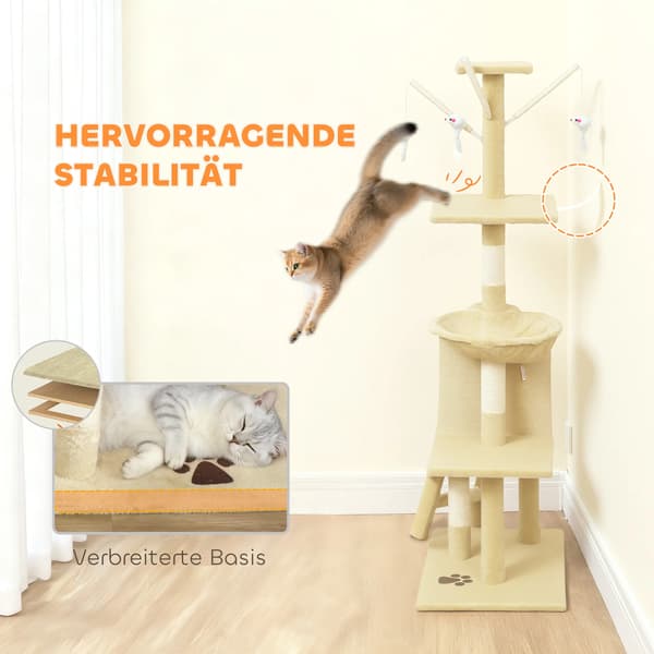 Kattens Kradsetræ, Hule og Klatrestativ, Flere Legetøj,GUL