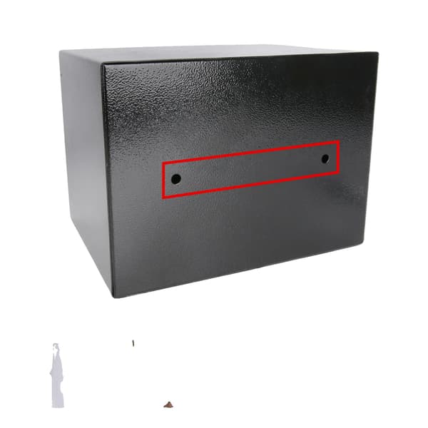 Säkerhetsbox, Dubbelbitad Nyckellås, Nödnyskor Inkluderade,svart