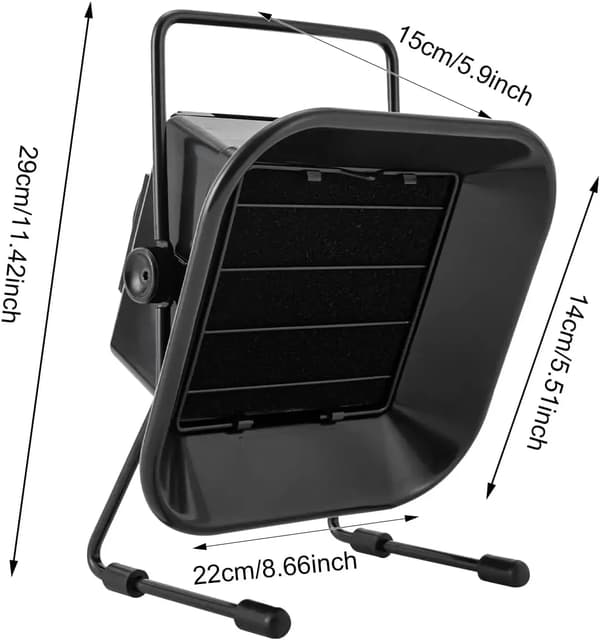 Lodde røg absorber, justerbar vinkel, kompakt design,sort, 220V