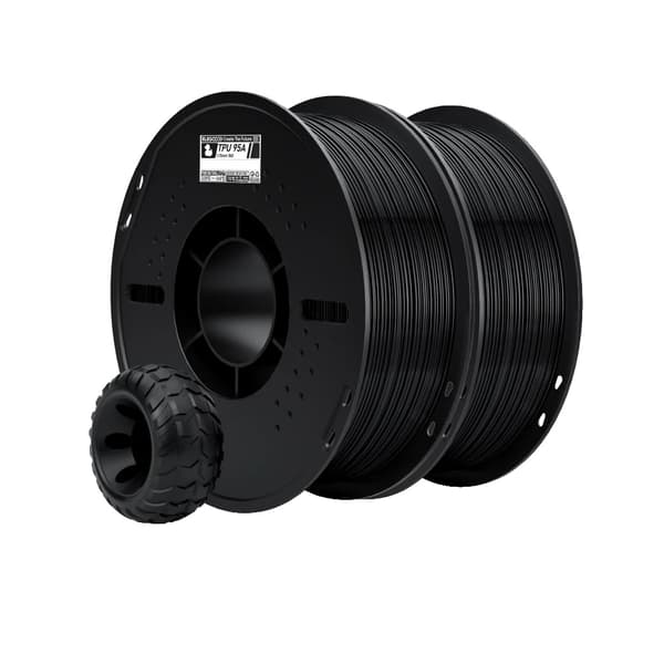 3D-skrivarfilament, flexibelt TPU-material, hög elasticitet,Svart 2kg
