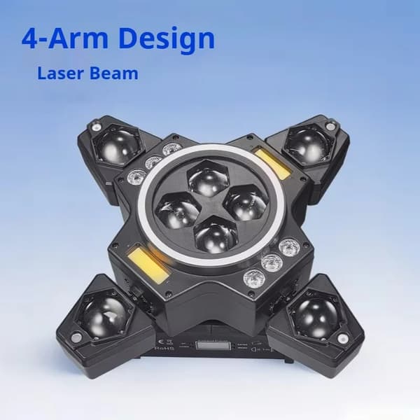 Bevægelseshovedlys, DMX512 Kontrol, Dynamiske Lyskilder,EU stik