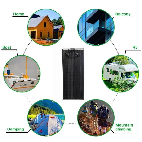 Solpanel, Fleksibelt Design, Høj Effektivitet,ETFE100W 1PCS